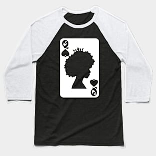 Black queen card Baseball T-Shirt